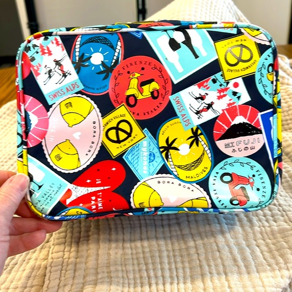 KATE SPADE Train Case/Toiletry Bag-Good preloved condition-TRAVEL CITY Theme - Picture 6 of 12